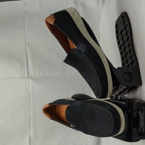 Ecco Men Size 9 9.5 Leather S Lite Moc Loafer Blue Nubuck Comfort Slip On  Good